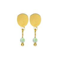 boucles d oreilles tombantes pierre naturelle amazonite