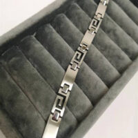 Bracelet homme crénelé argent