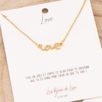 Collier love doré