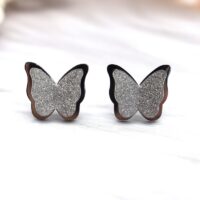 Boucles d’oreilles papillon argent