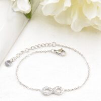 Bracelet infini strass argent