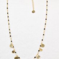 Collier petit disque noir