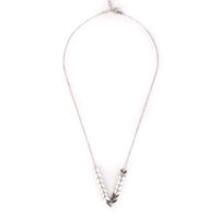 collier feuille argent