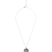 collier fin arbre de vie strass argent